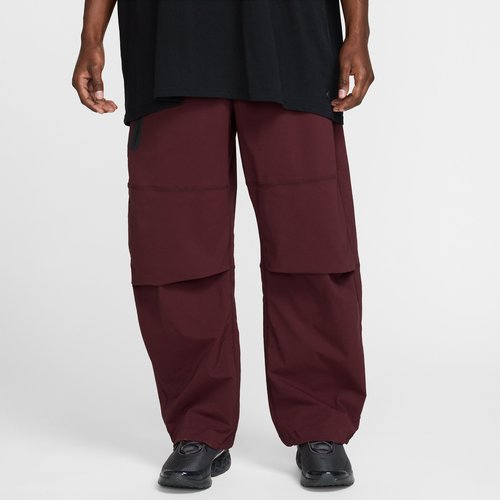 Nike Tech Woven Oversized Pants - Burgundy Crush/Burgundy Crush/Black - HM7158-652
