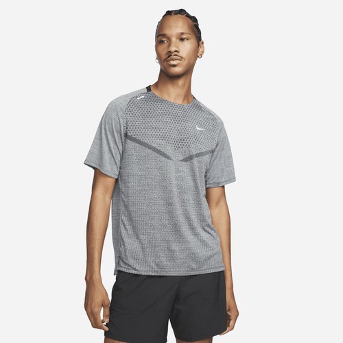 Nike TechKnit Dri-FIT ADV Short-Sleeve Running Top - Black/Smoke Grey - DM4753-010