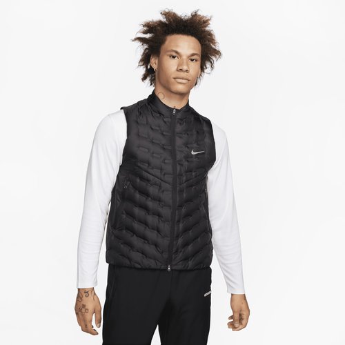 Nike Aeroloft Stay Warm Woven Running Reflective Down Vest 'Black