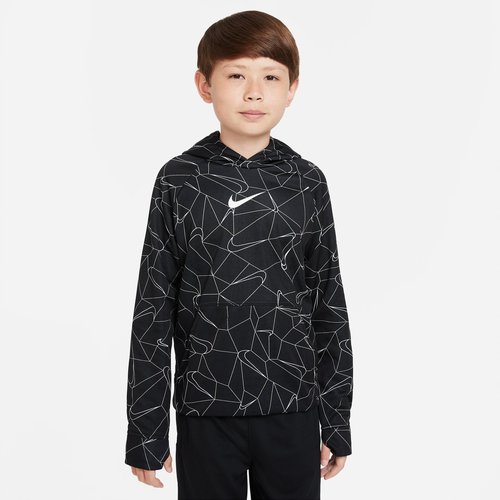 Nike Therma-FIT Printed Pullover Hoodie - Black/White - DJ7167-010