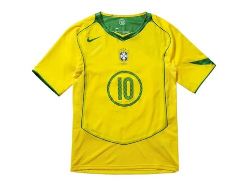 Nike Brazil 2004 T90 Reissue Jersey Ronaldinho 10 - Opti Yellow/Apple Green/Apple Green - IF2941-731