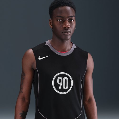 Nike Total 90 Dri-FIT Sleeveless Soccer Top - Black/Light Graphite/Gym Red/Sail - HV1180-010