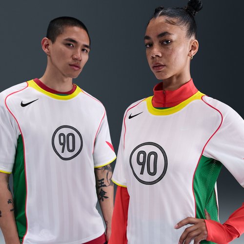 Nike Total 90 Dri-FIT Soccer Jersey - White/Opti Yellow/Light Crimson/Black - IB4218-100