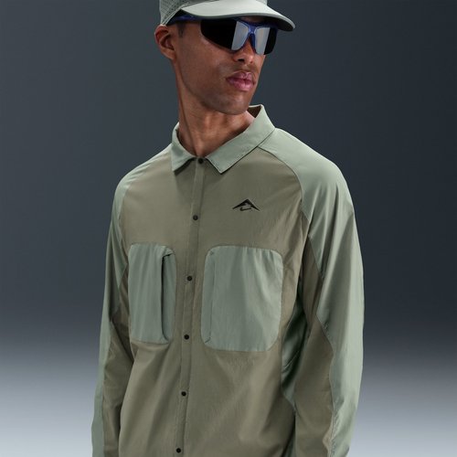 Nike Trail Dri-FIT ADV UV Running Shirt Jacket - Light Army/Jade Horizon/Black - HJ5079-320
