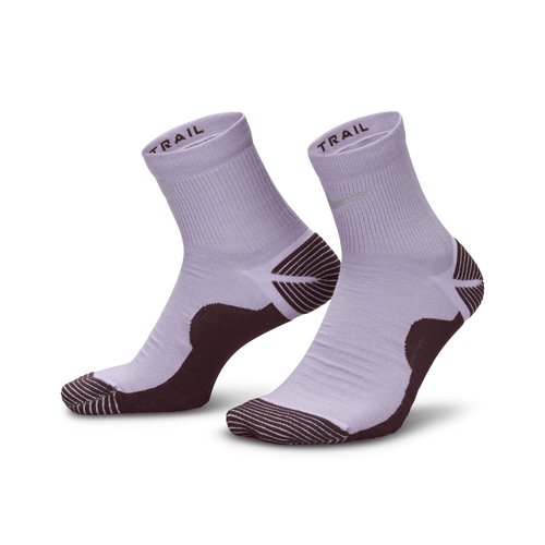 Nike Trail Running Crew Socks 1 Pair - Hydrangeas/Burgundy Crush/Cement Grey/Reflect Silver - HF0854-500