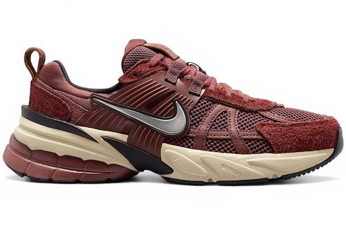 Nike V2K Run Mtlc Platinum - Dark Team Red/Night Maroon/Barkroot Brown - FD0736-601