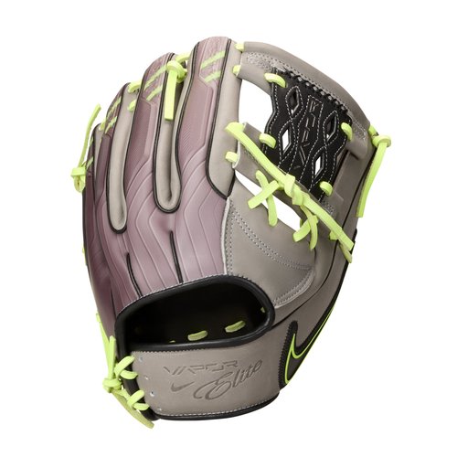 Nike Vapor Elite Baseball Infield Snake Eyes Web Fielding Glove Right Hand Throw - Light Smoke Grey/Volt/Black - N1013069-070