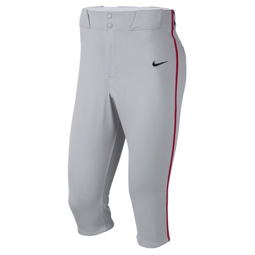 Nike Vapor Select 2 High Piped Baseball Pants - Wolf Grey/University Red/Black - FZ1375-015