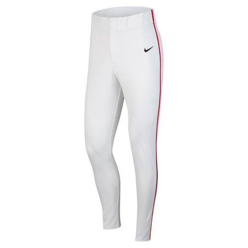 Nike Vapor Select Piped Baseball Pants - White/University Red/Black - FZ1373-102