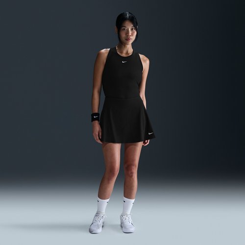 Nike Victory Dri-FIT Flouncy Tennis Skirt - Black/White - FD6528-010