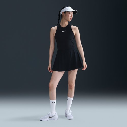 Nike Victory Dri-FIT Short Flouncy Tennis Skirt - Black/White - FD5577-010