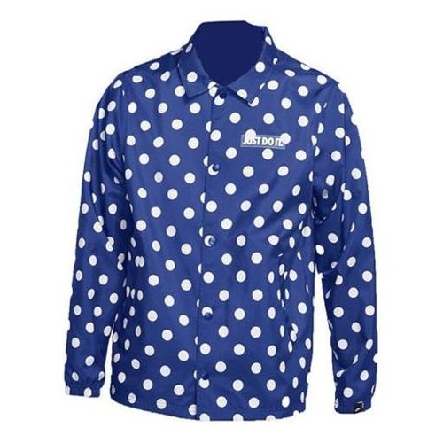Nike Windproof Breathable polka dots Printing Long Sleeves Jacket - Blue - CQ8924-480
