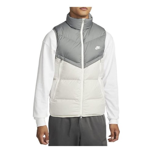 Nike Windproof Warm Stand Collar Down Vest - Grey/Multi-Color - DV1136-084