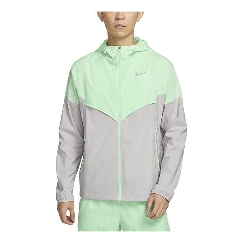 Nike Windrunner Repel Waterproof Running Jacket Asia Sizing - Green/Grey - FB7541-376