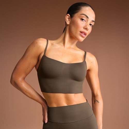 Nike SKIMS Matte Cami Longline Bra - Nskm Dark Sepia - BRSPT5115-DSP