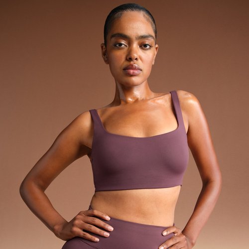 Nike SKIMS Matte Scoop-Neck Bra - Nskm Currant - BRSPT2723-CUR
