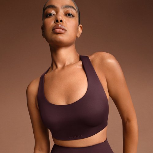 Nike SKIMS Shine Racerback Bra - Nskm Currant - BRSPT7003W-CUR