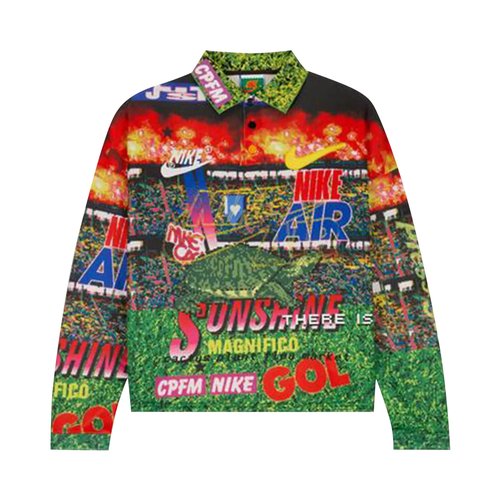 Nike x Cactus Plant Flea Market Long-Sleeve Polo - Chlorophyll - FV4647-350