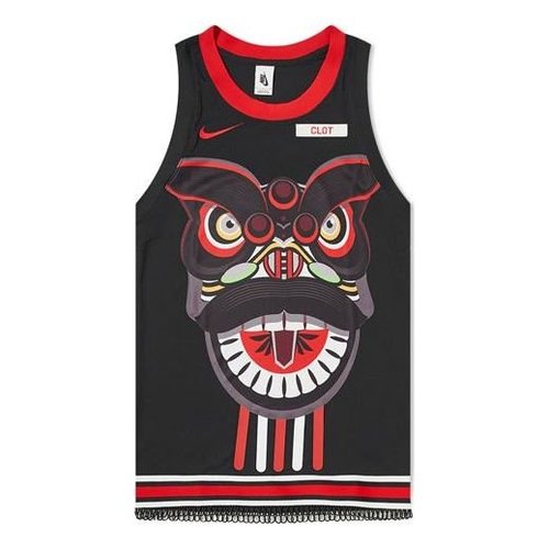 Nike x Clot Crossover Nrg Ge Jersey Basketball Vest Black Red - Blackred - CK0094-010