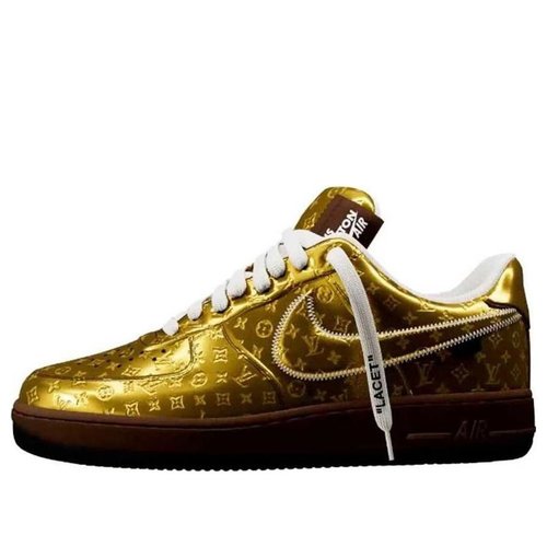 Nike x Louis Vuitton Air Force 1 Low - Metallic Gold/Metallic Gold/Baroque Brown - 1A9VG3