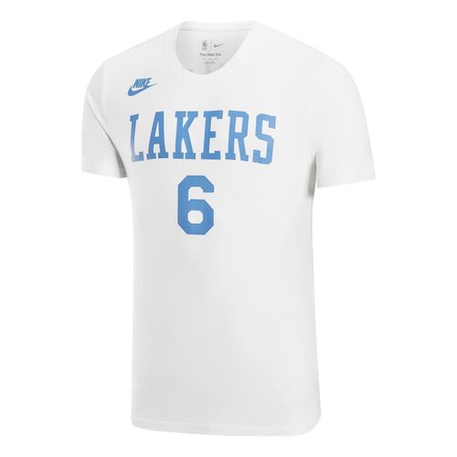 Nike NBA Los Angeles Lakers Lebron James T-Shirt Asia Sizing - White/Light Blue - DV6866-106