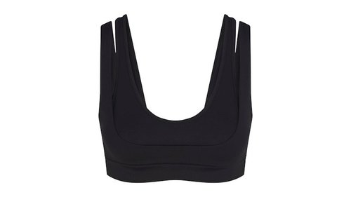 Nike x SKIMS Matte Double Strap Scoop Bra - Obsidian