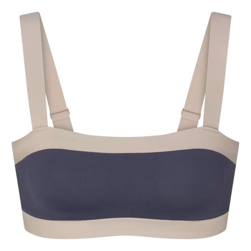 Nike x SKIMS Matte Shine Mix Straight-Neck Bra - Deep Royal/Stone - BABRA9-10W