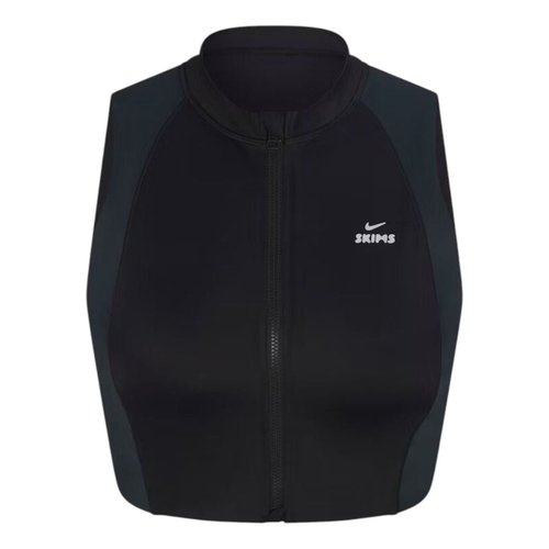 Nike x SKIMS Shine Front-Zip Bra - Obsidian/Dark Teal - BABRA9-97W