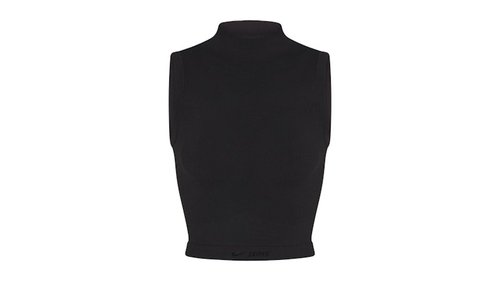 Nike x SKIMS Vintage Seamless Mock Neck Bra Top - Obsidian