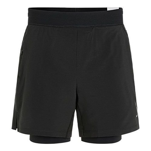 Nike Yoga 2-in-1 Athleisure Casual Sports Woven Training Shorts - Black - DC5321-010