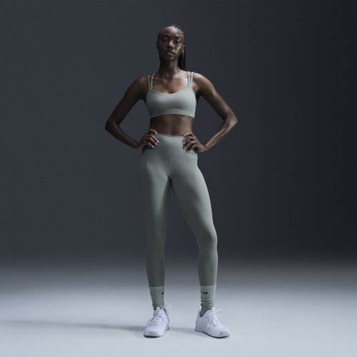Nike Zenvy Gentle-Support High-Waisted 7/8 Leggings - Light Army/Black - DQ6015-320