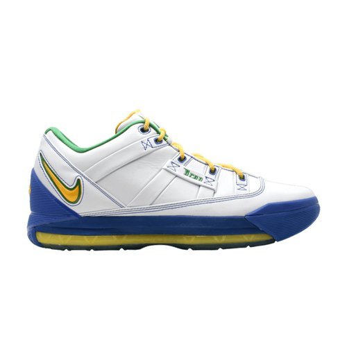 Nike Zoom Lebron 3 Low | | Size 9.5 - White/Varsity Maize-Varsity Royal-Classic Green - 31401011106