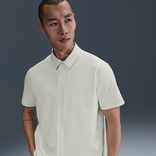Nike 24.7 PerfectStretch Dri-FIT Short-Sleeve Snap-Down Top - Sail/Light Bone - HQ6958-133