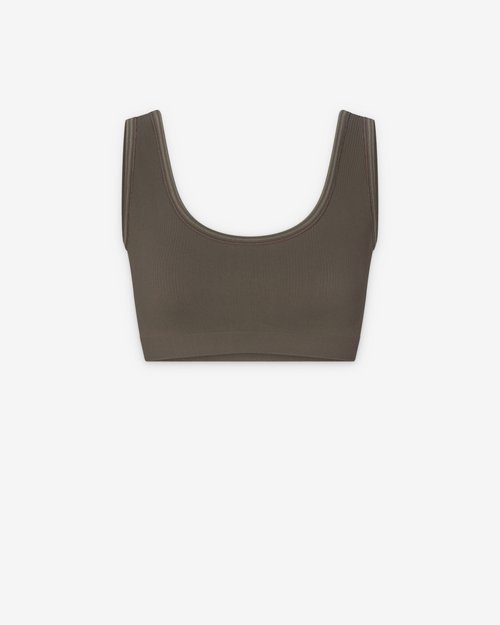 NikeSKIMS Matte Scoop Neck Bra - Dark Sepia