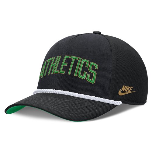 Oakland Athletics Rise Nike MLB Adjustable Hat - Black - NB4508ZEK73-D8K