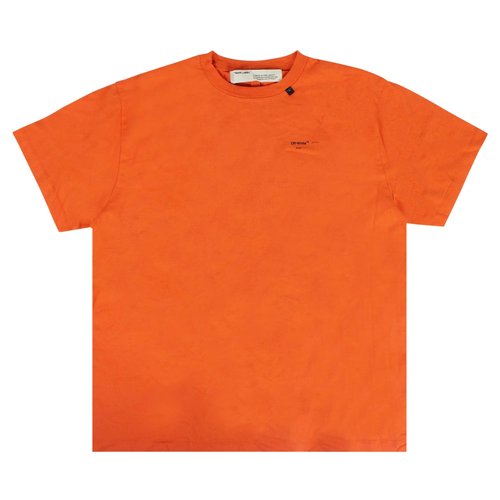OFF-WHITE Abstract Arrows Short Sleeve Over Tee - Orange - OMAA038F191850111910