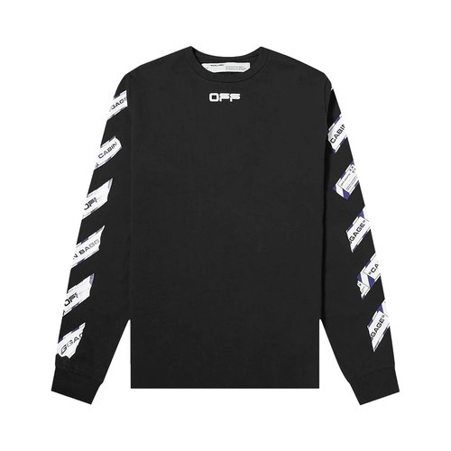 OFF-WHITE Airport Tape Long-Sleeve T-Shirt - Black - OMAB001S201850031088
