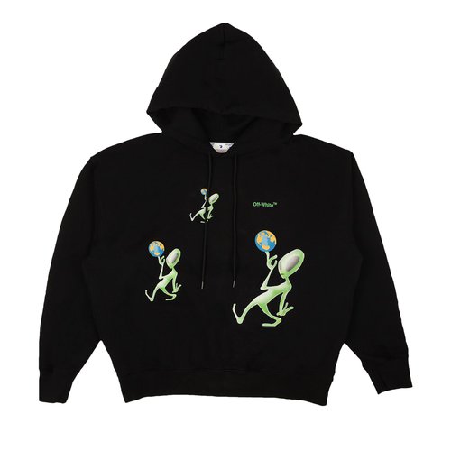 OFF-WHITE Alien Arrow Skate Hoodie - Black - OMBB085F22FLE0161050