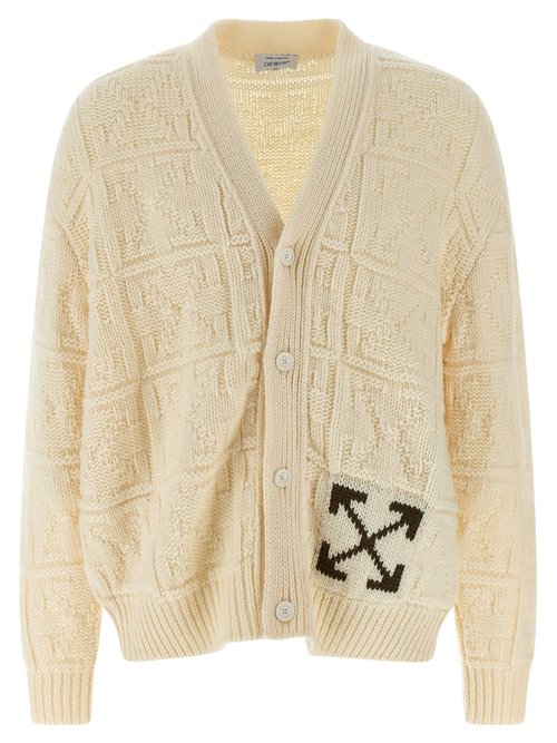 OFF-WHITE arrow Ao 3d Cardigan - OMHB02LF25KNI0010B580B58