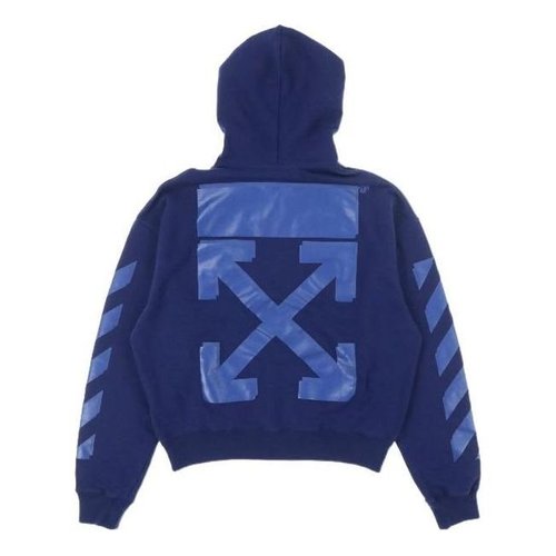 OFF-WHITE Rubber Arrow Over Hoodie - Blue - OMBB037F21FLE0074545