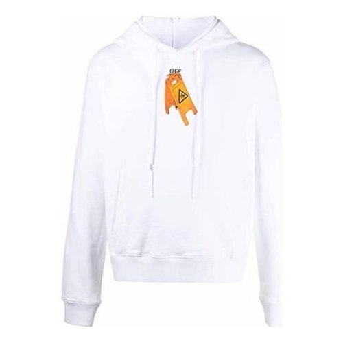 OFF-WHITE Arrow Pattern Round Neck Casual Version - White - OMBB034F20FLE0030110