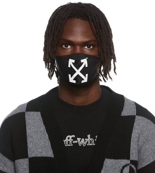 OFF-WHITE Arrow Simple Mask - Black/White - OMRG003F21FAB0011001