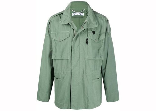 OFF-WHITE OFFWHITE Arrows Logo Field Jacket - Green - OMEL015R21FAB0015932