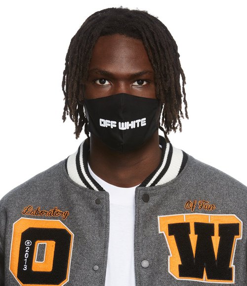 OFF-WHITE Arrows Font Simple Mask - Black/White - OMRG003F21FAB0021001