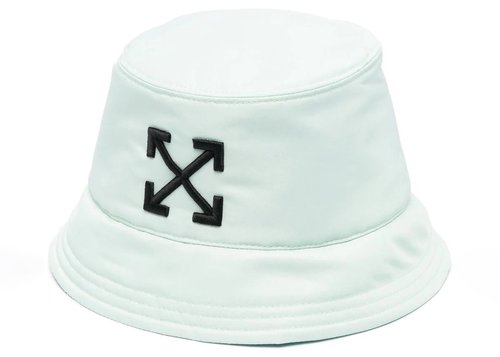 OFF-WHITE OFFWHITE Arrows Recycled Bucket Hat - Mint Green