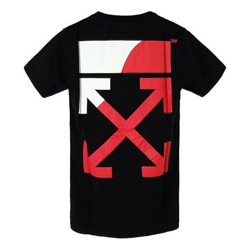OFF-WHITE Back Arrow Printing Short Sleeve - Black - OMAA027S191850061020