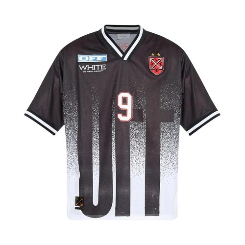 OFF-WHITE Big Off Gradient Soccer Short-Sleeve T-Shirt - Black - White - OMAD00SF25JER0041001