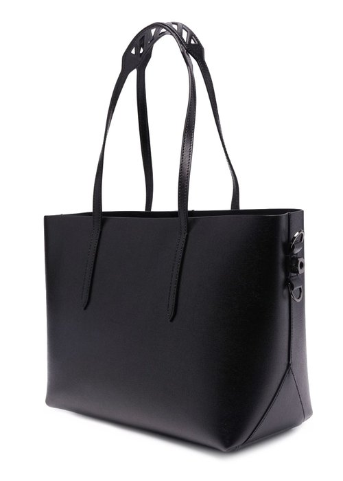 OFF-WHITE OFFWHITE Binder Clip Tote Bag SS22 Diag Stripe - Black White Yellow