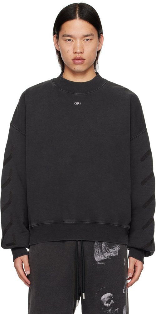 ★Off-White★ Matthew Sweatshirt Black OMBA070C99FLE0021077 Buy Off-White Diag Mariana De Silva Over Crewneck 'Black