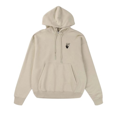 OFF-WHITE Bubble Arrow Skate Hoodie - Light Khaki - OMBB085F21FLE0111710